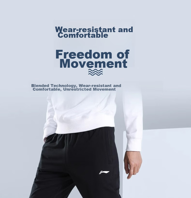 Li-Ning Pants, Summer Men's Ice Silk Quick-Dry Sports Trousers, Running Fitness Breathable Thin Pants, Loose Casual Jogger Long Pants XL 7