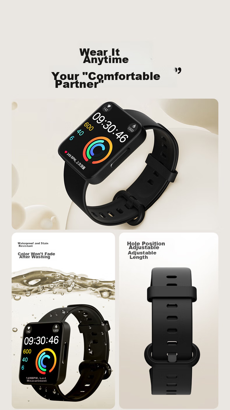 CangHua Compatible with Redmi Watch 2 Strap, Redmi Watch 2 Sports Edition Watch Band, Waterproof Breathable Sports Silicone Replacement Strap, Blue 5