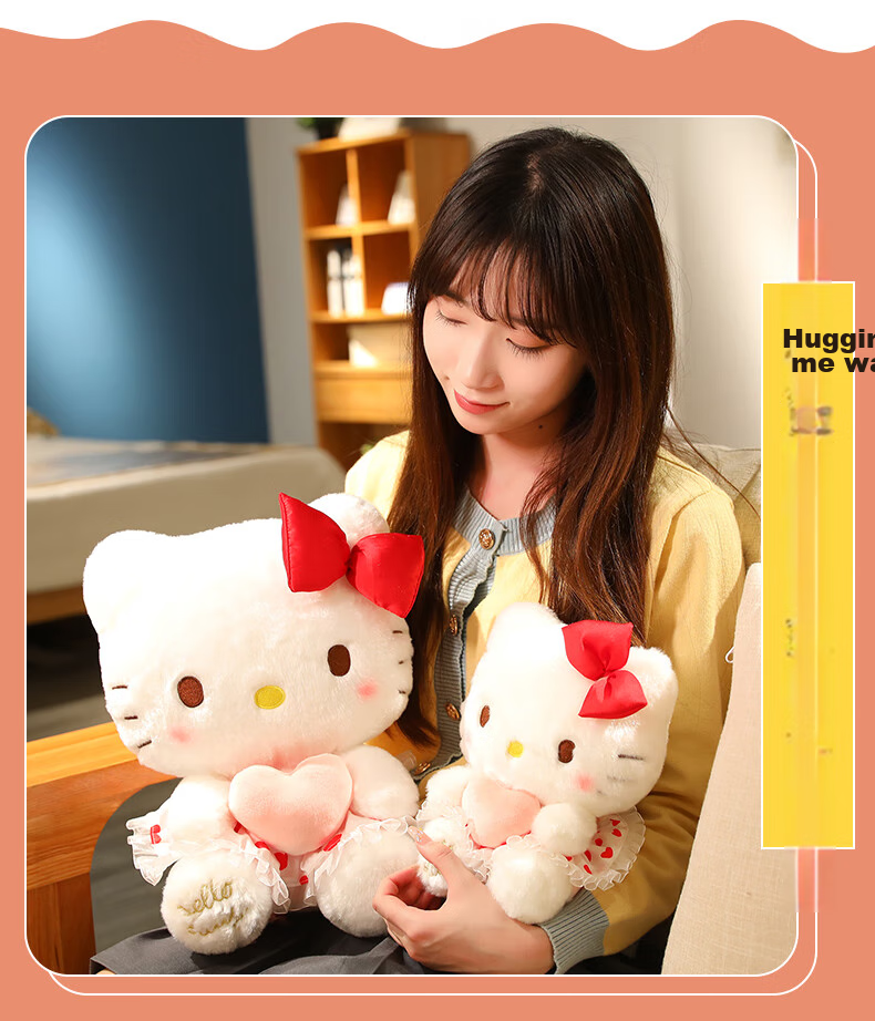 Imiwa Official Hello Kitty Plush Doll Soft KT Cat Toy Gift for Girls Christmas Birthday Present 4