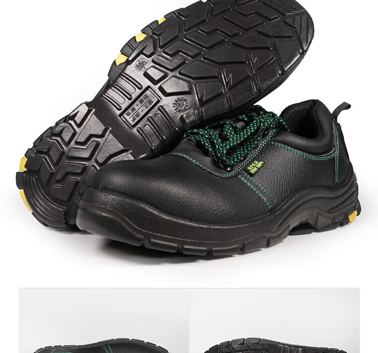 DUNWANG Safety Shoes 2377, Steel Toe Anti-Smashing Puncture-Resistant Anti-Static Cowhide Non-Slip Oil-Resistant Work Boots for Men And Women, Construction Site Workshop Multi-Functional Protective Footwear Size 41 11