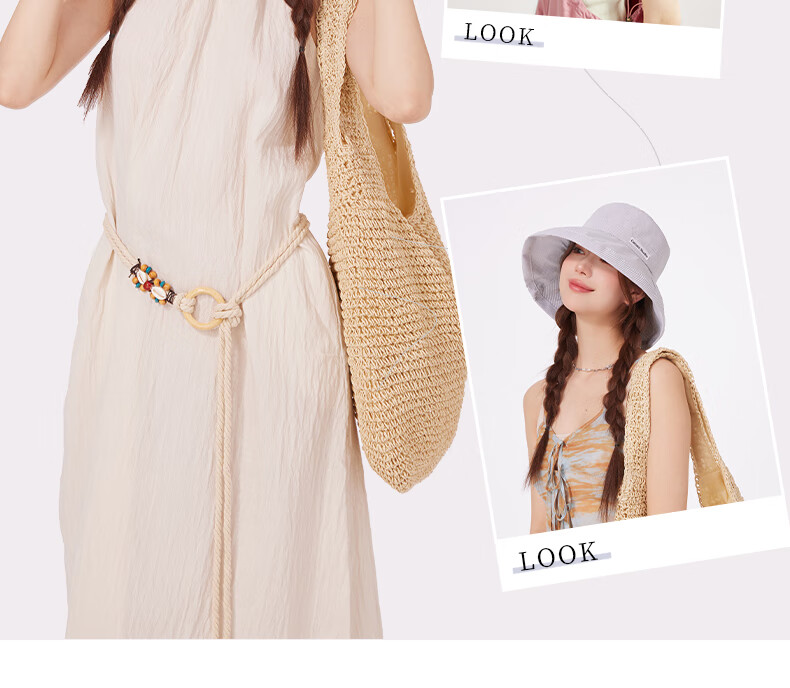 CACUSS Women's Sun Hat Spring Summer Wide Brim Reversible Outdoor UV Protection Bucket Hat Mig 7
