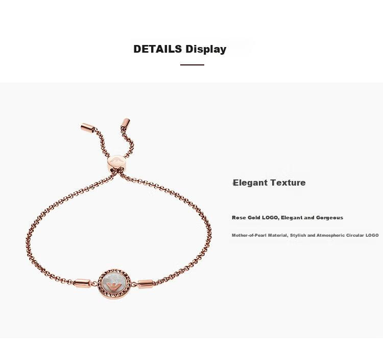 EMPORIO ARMANI Women's Bracelet, Eagle Logo, High-End Versatile Bracelet, Birthday Gift for Girlfriend, EGS2568221 4