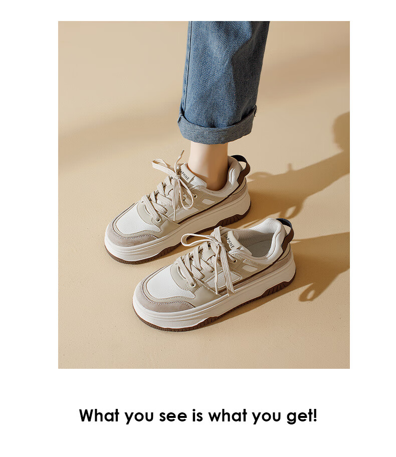 DAPHNE Versatile Thick-Soled Sneakers for Women, 2026 New Autumn Style, Black And White Retro Casual White Panda Shoes, Dexun Shoes for Wome 3