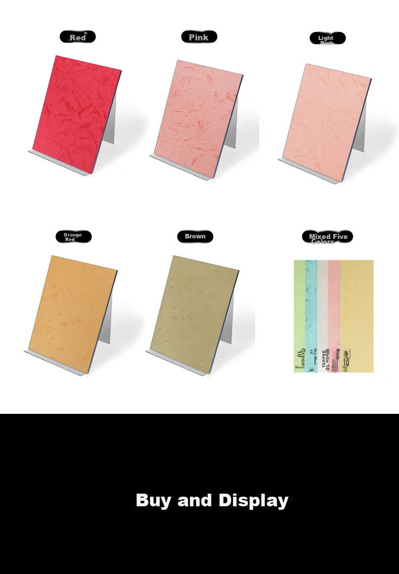 DOCON 180g A3++ Flat Leather Texture Paper, Sky Blue, 100 Sheets Cover Paper, for Glue Binding Machine And Stapler, Imitation Leather Texture Paper for Tender Documents, Cover Paper, Cloud Paper 16