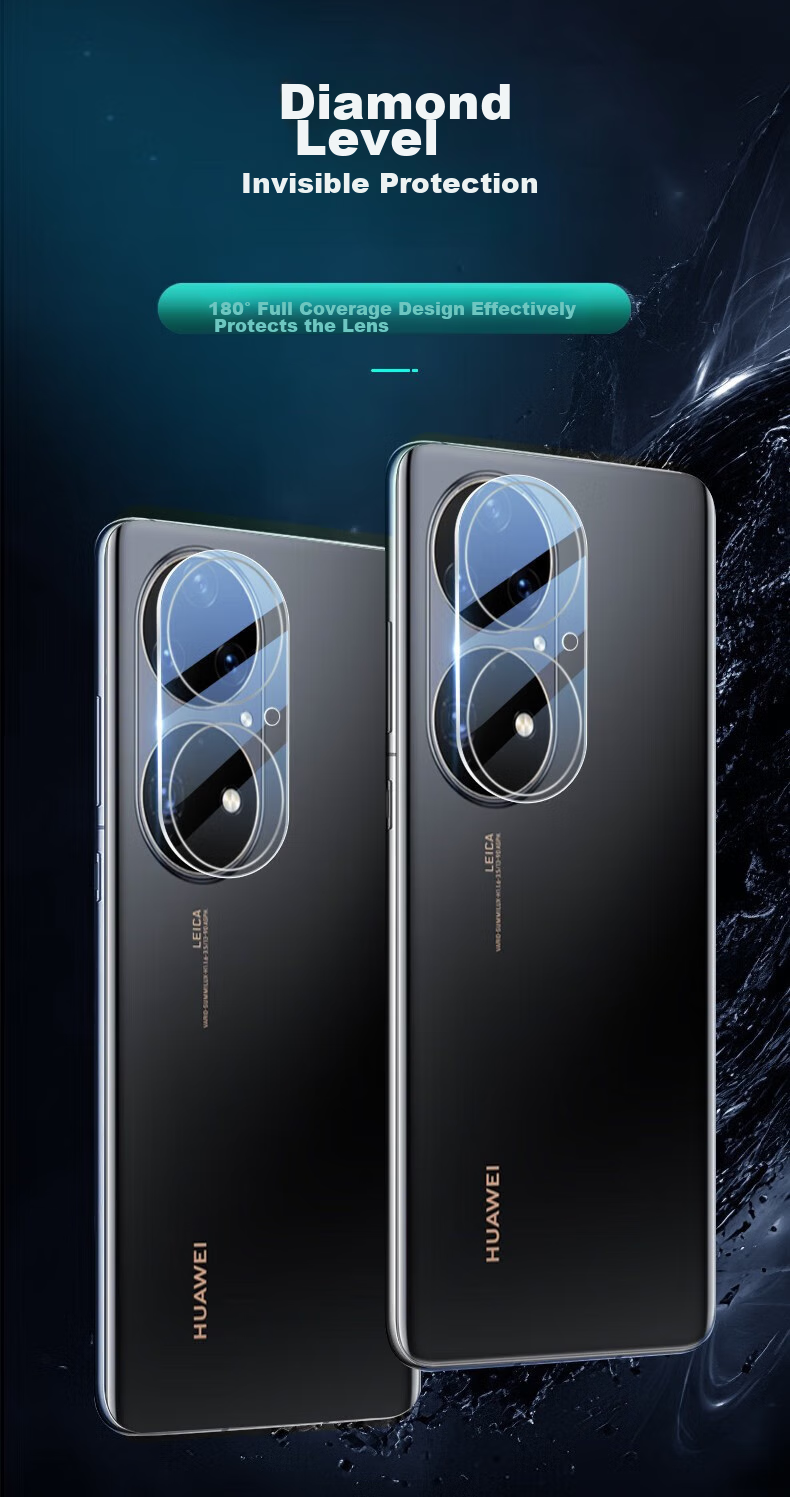 DIVI [2-Pack] Lens Protector for Huawei P50 Pro, Full Coverage High-Definition Glass Anti-Scratch Wear-Resistant Protective Film for Huawei Smartphone Camera 1