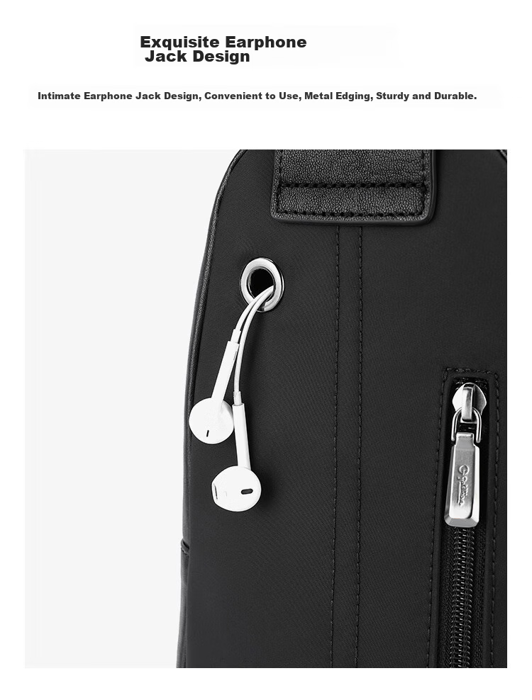 Goldlion Chest Bag, Multifunctional Men's Bag, Simple Crossbody Bag, Waist Pack, Travel Shoulder Bag, Small Backpack, Birthday Gift 12