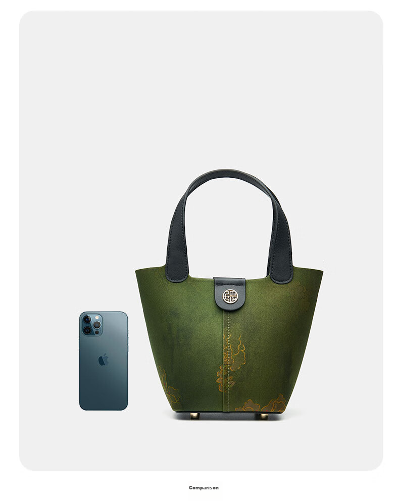 PmSix Mother's Day Gift for Mom, New Chinese-Style Women's Handbag, National Intangible Cultural Heritage Mulberry Silk Vintage Tote Basket Crossbody Bag 17