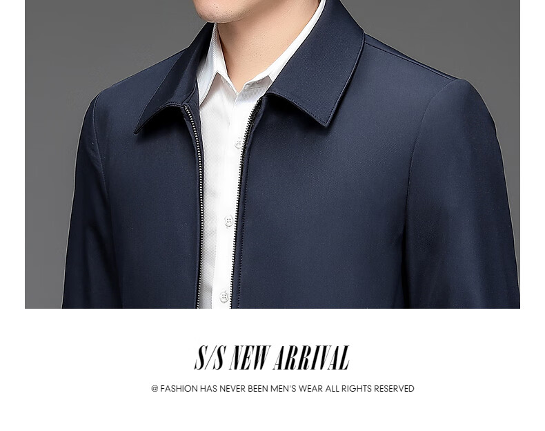 Hengyuanxiang Administrative Jacket for Men, Spring And Autumn Season, Middle-Aged Men's Business Casual Dad's Outerwear, Middle-Aged And Elderly Men's Clothing, Lapel Top 14