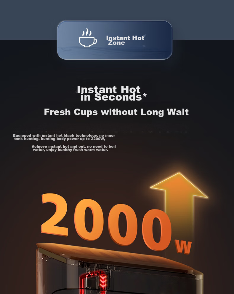 PHILIPS Tea Bar Machine, Home Standing Water Dispenser, Instant Hot Water Dispenser, Heated And Temperature-Controlled Bottom-Loading Water Tank, Living Room And Office Direct Drinking Water Machine ADD8148 8