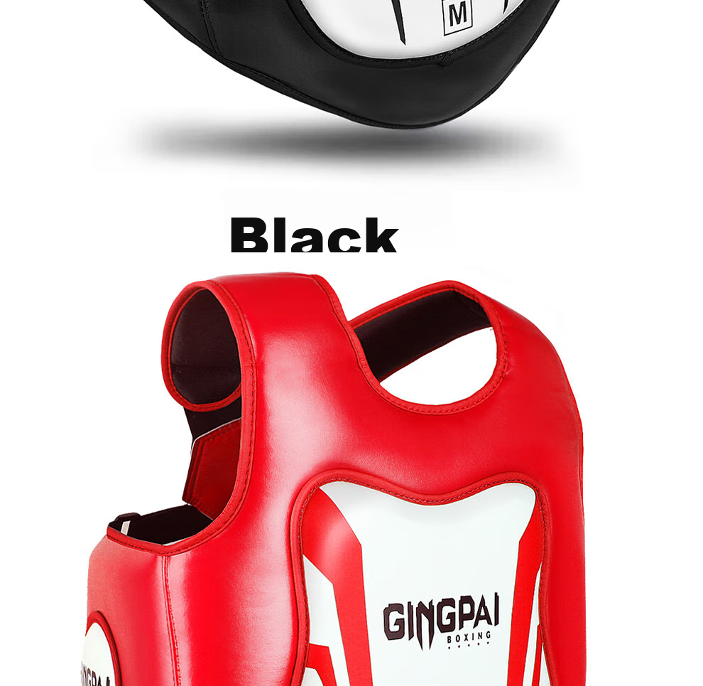 Jingpai Boxing And Kickboxing Chest Protector for Adults, Children, Boys And Girls, Professional Training, Competition, Thickened Armor, Blue, Size L 12