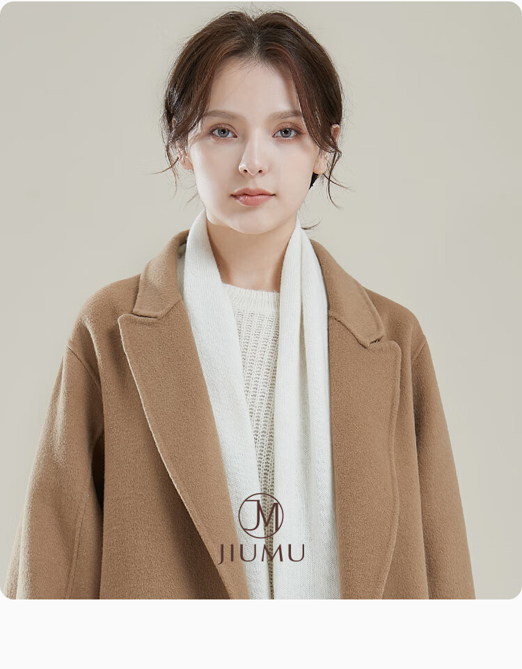 JIUMU Pure Wool Warm Scarf, Hat And Gloves Three-Piece Set for Women, Winter Birthday New Year Gift for Girls, Gift Box Packaging 13