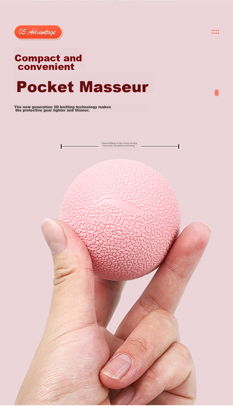 Li-Ning Fascia Ball, Muscle Relaxation Yoga Massage Exercise Fitness Ball, Hand-Held Foot Sole Massage Fascia Ball, Neck Fascia Meridian Ball 13