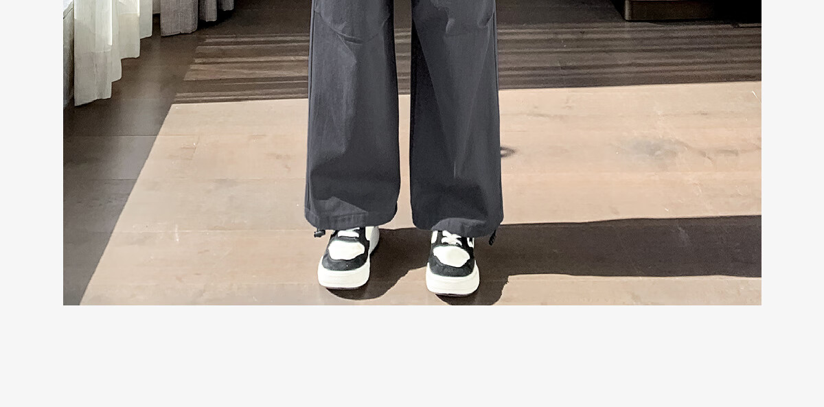 Halo Queen Women's Casual Pants, American-Style Breathable Loose Cargo Pants, High-Waisted Draping Parachute Pants H13KK2711 3