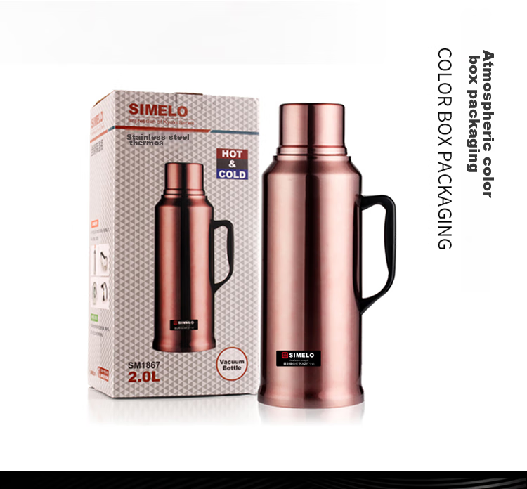 SIMELO Insulated Bottle, Large Capacity Glass Liner Thermos Flask, Warm Water Bottle for Home And Dormitory Use, Hot Water Bottle, 3.2L Natural Color 19
