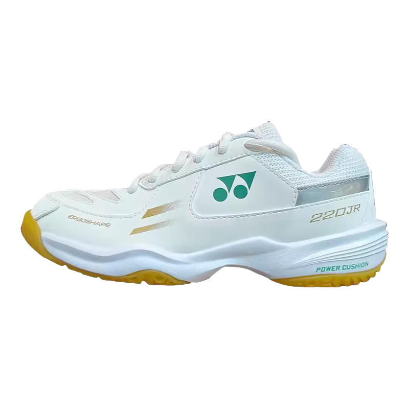 YONEX Badminton Shoes for Children And Teenagers, Breathable Sports Shoes SHB220JRCR, Off-White, Size 36