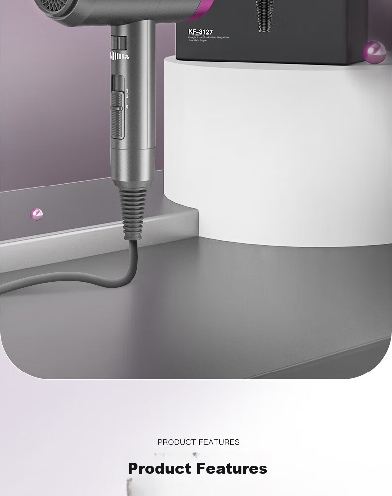 CONFU Hair Dryer for Home Use, Low Radiation, Sterilizing, Quick-Drying, High-Power, Strong Airflow, Negative Ion, Hair Protection, Non-Damaging to Hair, Electric Hair Dryer for Mothers And Babies, KF-3127 Birthday Gift 1