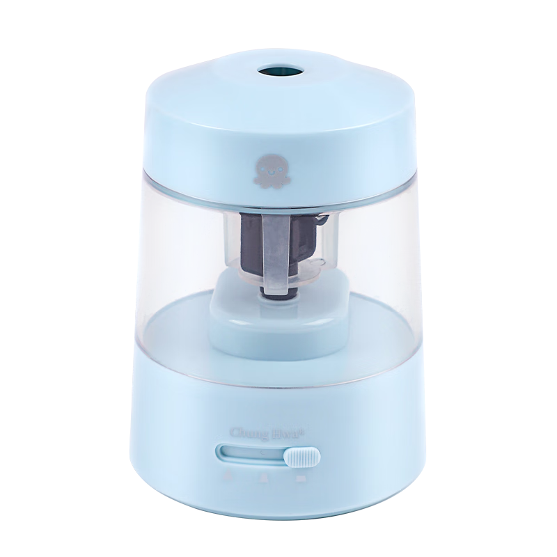 Zhonghua Xhai Diao Xiaozongdu Electric Pencil Sharpener, Three-Speed Thickness Adjustment, for Primary School Students, Large Diameter Sharpener, Can Sharpen 12mm Thick Pencils, Large Triangular Electric Stationery HB0002 Blue