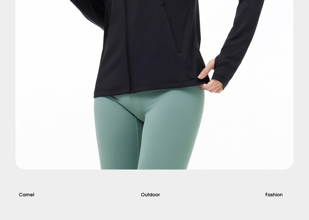 CAMEL Cold White Outdoor Sun Protection Clothing Spring And Summer Men's And Women's Original Yarn Cool-Feeling UPF50 Jacket Sun Protection Garment 40