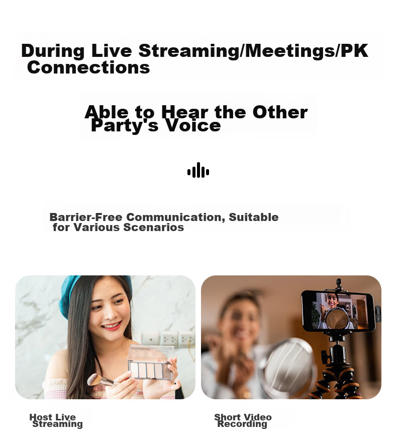Masentek K1 Wireless Lavalier Microphone, Live Streaming Headset, Host-Specific Microphone, Recording And Amplification Device, Small Bee One-To System, Suitable for Smartphones, Computers, And Canon Cameras 7