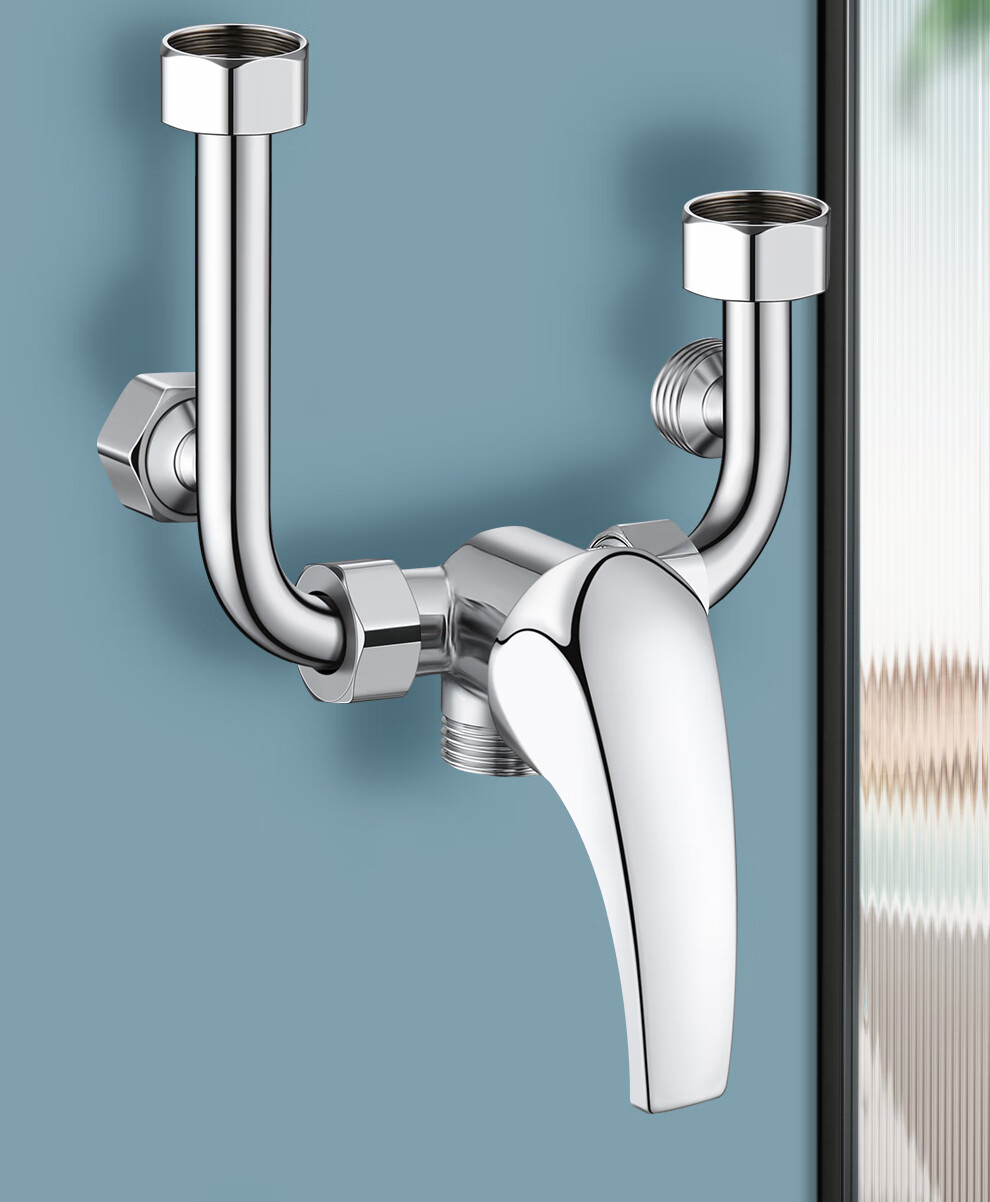 CVBAB Electric Water Heater Mixing Valve Switch, Brass Hot And Cold U-Shaped Surface-Mounted Shower Faucet, Water Heater Accessory CV1352 2