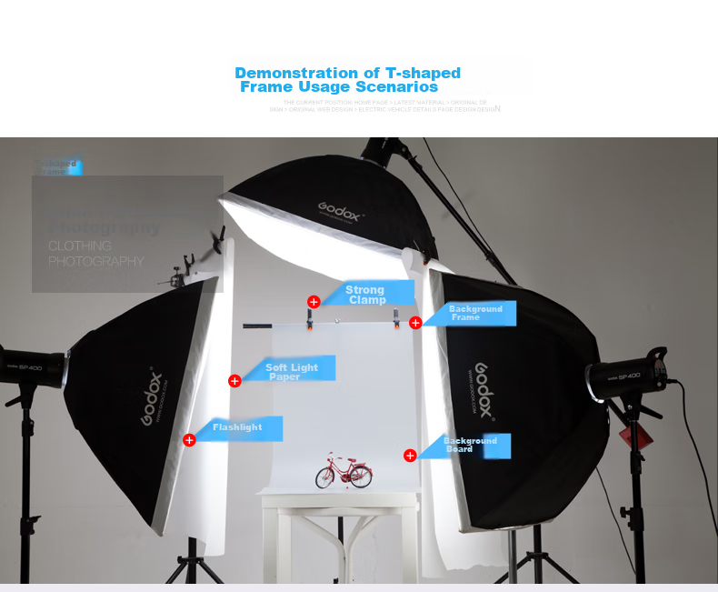 Beiyang Photography Background Stand, 80*200 Medium T-Shaped Frame, Softbox Paper Backdrop Stand, Photography Equipment Studio Accessory, Portable Metal Background Stand (With 2 Large Clips Included) 12