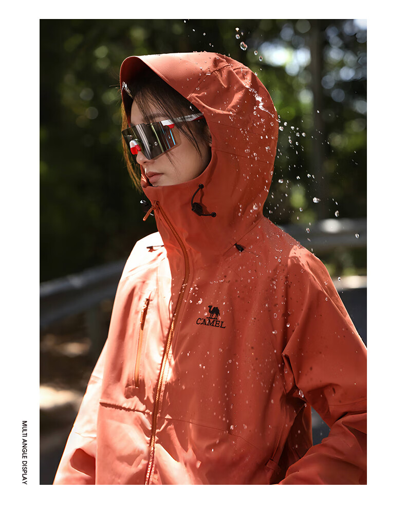 CAMEL Outdoor Sports 3L Hard Shell Jacket for Men And Women, 2024 New Model, Heavy Rain-Proof Waterproof Mountaineering Coat, Model 6126 6