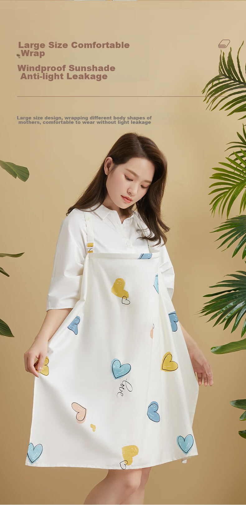 Shiyuejiejing Nursing Pad, Multifunctional Breastfeeding Cover for Outdoor Use, Anti-Exposure Nursing Cover, Whale Dream 8