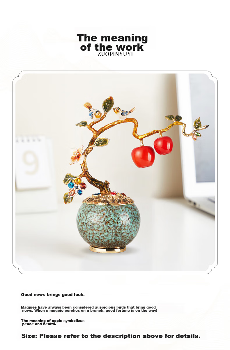Nuoshiman 520 Gift for Girlfriend, Peace And Joy Ornament for Living Room Entrance And Wine Cabinet Decoration, Handcrafted Art Piece for Business Opening Or Housewarming Gift 2