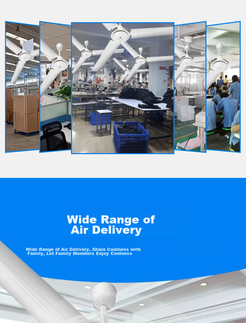 Wahson Ceiling Fan / Electric Fan / High-Power Dormitory Factory Rooftop Fan / Industrial Fan / Living Room Kitchen Dining Room Home Fan AC Fixed Frequency Fan 1.4 Meters FC-1400 5