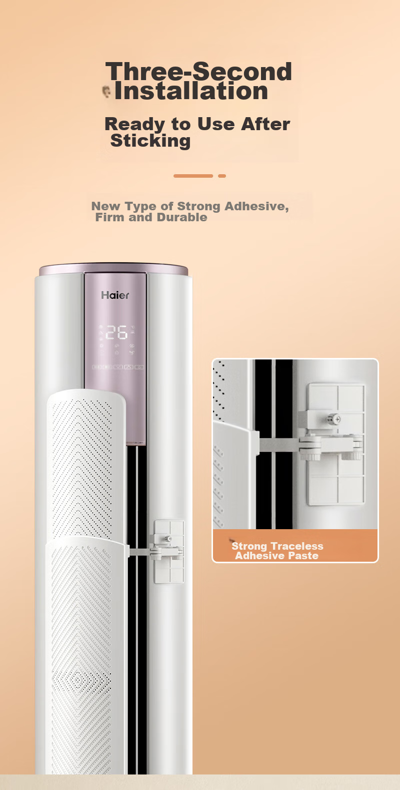 XIAO HUANG HOU Cylindrical Vertical Cabinet Air Conditioner Wind Deflector Shield Anti-Direct Cold Air Outlet Cover Office Universal 4