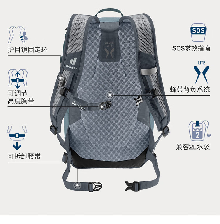 DEUTER Hiking Backpack, Outdoor Backpack for Men And Women, Lightweight with Kangaroo Pocket, Adventure Daypack, Magnolia Yellow - 21L 3
