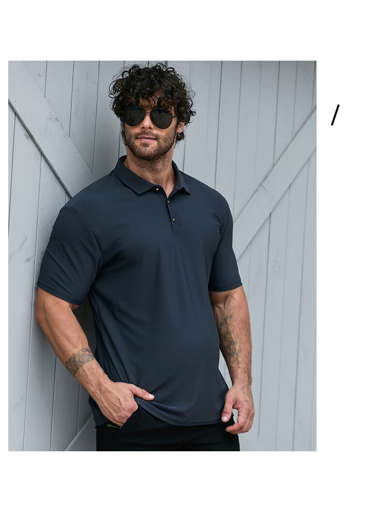 Dibinze Plus Size Ice Silk Short Sleeve Polo Shirt Men Summer Thin Loose Big and Tall Black 2XL 17
