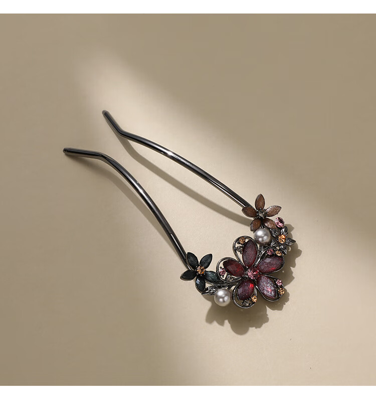 CHIMERA U-Shaped Hairpin, Back of Head Bun Maker, Hair Fork for Chignon, Hair Stick for Qipao And Hanfu, Women's Mid-Autumn Festival Gift 3