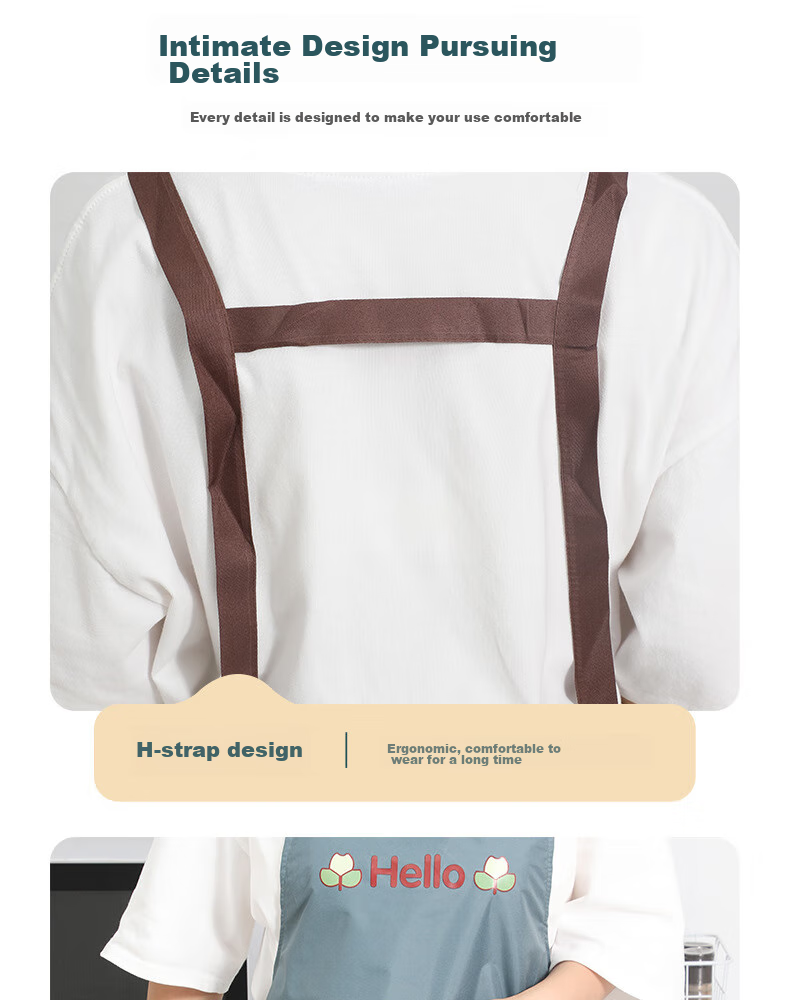 Guangduola Waterproof Apron, Kitchen Oil-Proof, Home Cooking, Sleeveless Workwear, Unisex for Men And Women, Household Cleaning, Pink 5