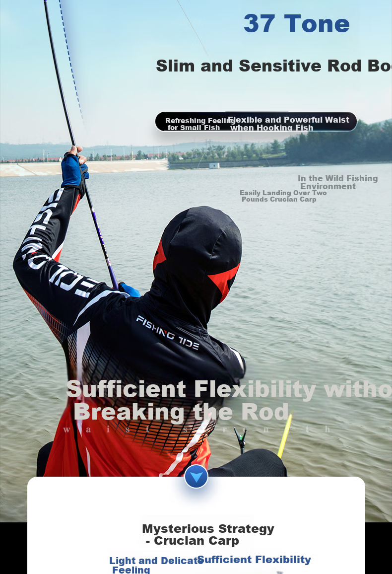 GW Fishing Rod, Xuance Jiji Carp Rod, 4.8 Meters Hand Rod, Ultra-Light And Ultra-Thin Carbon Fiber Handle, Fishing Pole, Fishing Tackle 3