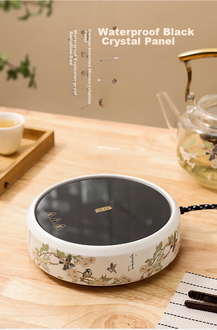Jinxiangyu Kung Fu Tea Set Electric Ceramic Stove without Teapot for Home Use, Water Boiling And Brewing Tea Stove, Yue Heng Bai Niao Zhang Ming 5