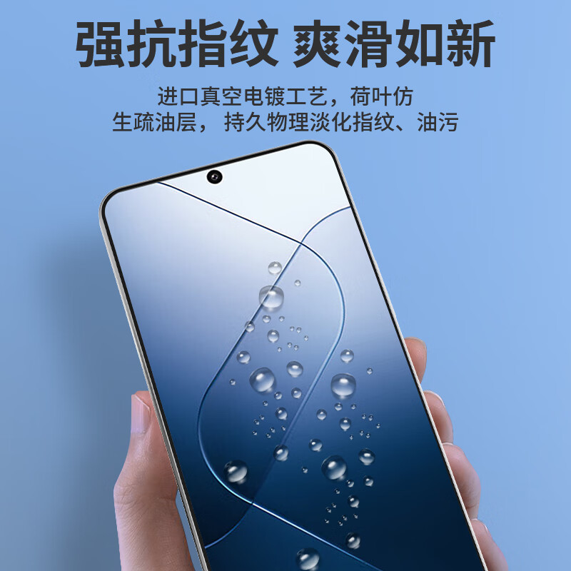 LLUNC [2-Pack] Tempered Glass Screen Protector for Xiaomi 14, Full Coverage Ultra-Thin HD Glass Protective Film with No Black Edge, Shatterproof Anti-Fingerprint Phone Screen Protector