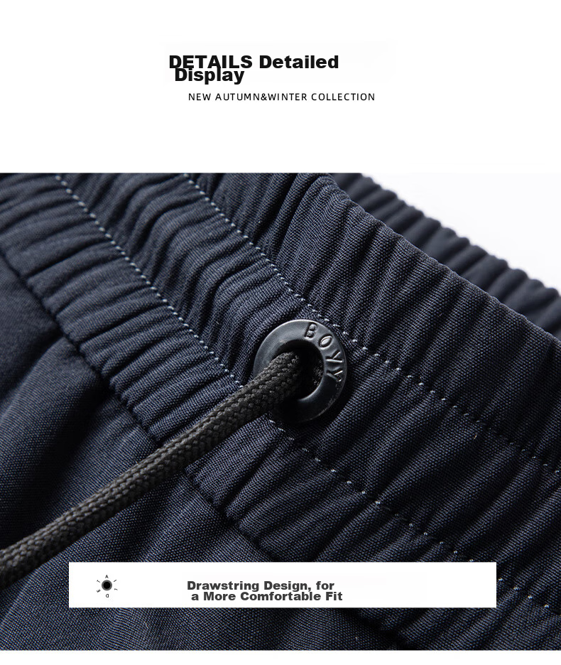 YAYA Goose down Pants for Men, Straight-Leg Thick Warm Outer Wear, Autumn And Winter New Style, Middle-Aged And Young Versatile Casual Pants K02 21