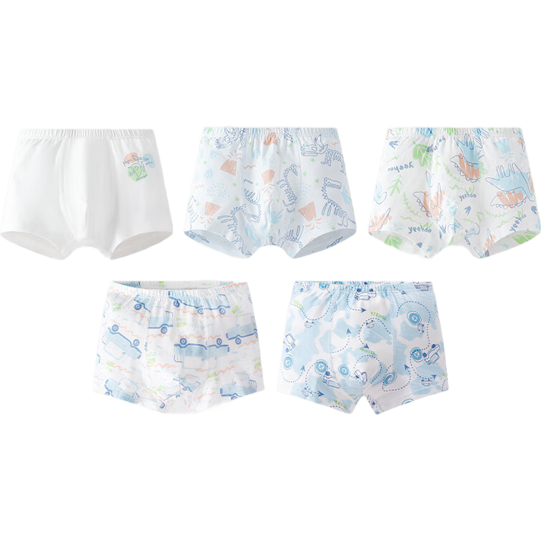 YEEHOO [5A Antibacterial] Children's Underwear for Girls And Boys, Pure Cotton Summer Thin Style Baby Underwear for Ages 3-6, No Wedgie