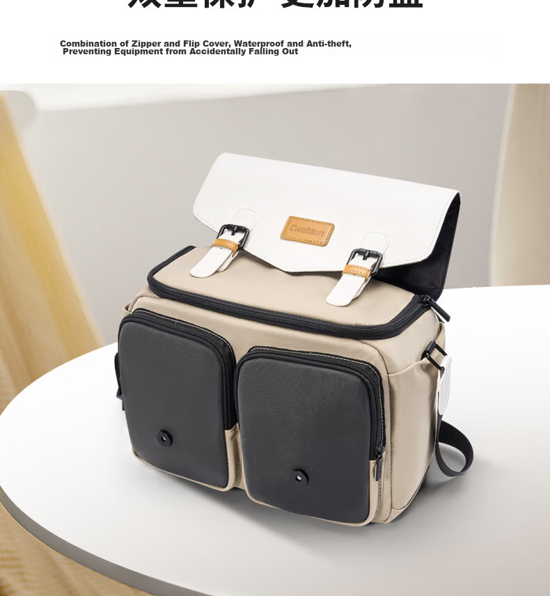 CWATCUN Shoulder Camera Bag, Japanese Style Portable Casual Mirrorless DSLR Camera Bag, Professional Crossbody Bag Suitable for Fuji, Canon, Sony, Nikon Camera Bags 9