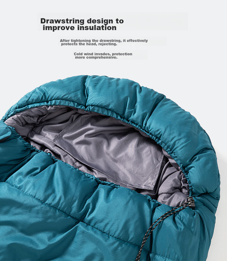 TOREAD Cotton Sleeping Bag, All-Season Outdoor Camping, Moisture-Proof, Portable, Envelope-Style, Thickened, Warm Blanket TECCCM90739 3
