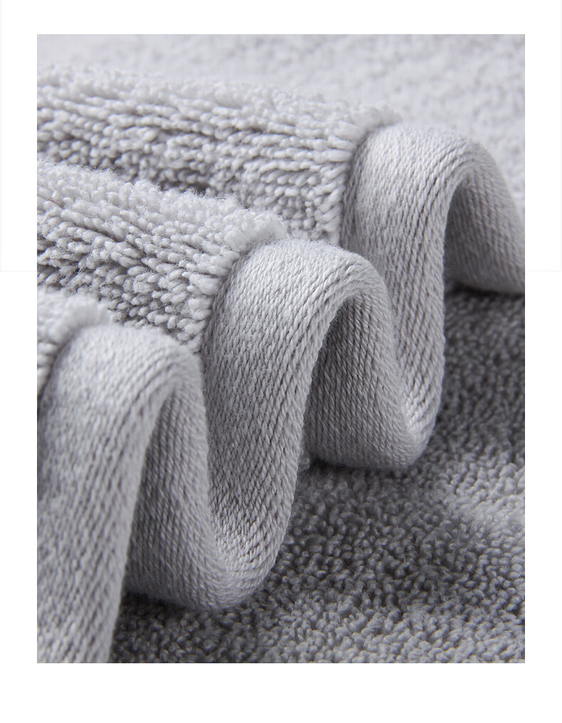 Amarelle ZM01 High-End Hotel Skin-Friendly Flexible Class A Twisted-Free Bamboo Cotton Large Bath Towel, Light Gray, 85*175cm 7