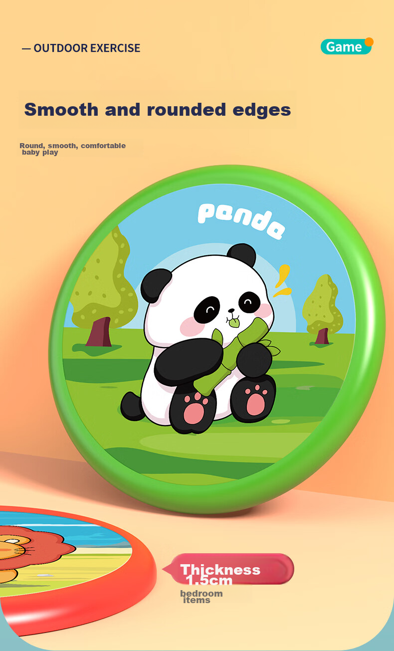 Babamama Flying Disc, Children's Frisbee, Outdoor Long-Distance Boomerang, Soft Frisbee, Return Throw Competition, Boys Girls Outdoor Toys 5
