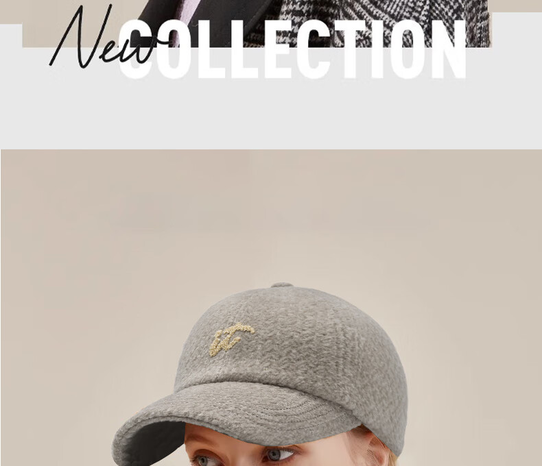 TUCANO Women's Autumn And Winter Fashionable Versatile Thickened Cold-Resistant Baseball Cap, Warm Cotton Hat, Winter Fashionable Beanie 8