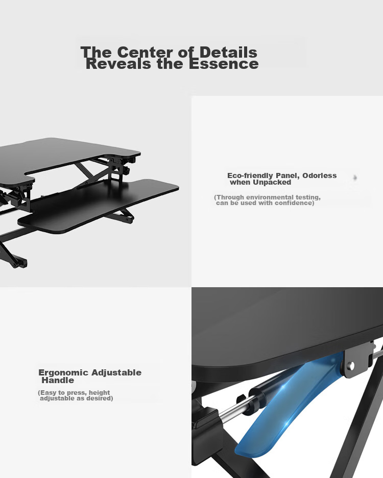 Loctek Adjustable Standing Desk with Folding Top, Height Adjustable Workstation for Sitting And Standing Alternately, M2S Elegant White 17