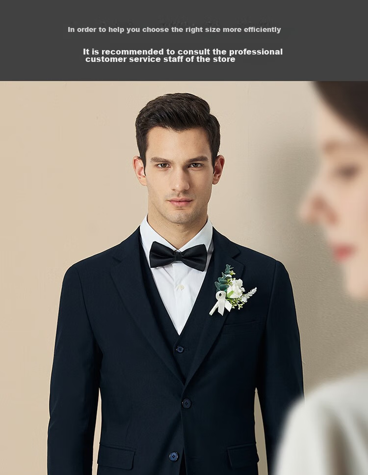 FIRS Men's Suit Set, Slim Fit Professional Formal Wear, Business Attire for Grooms, Wedding Attire for Me 1