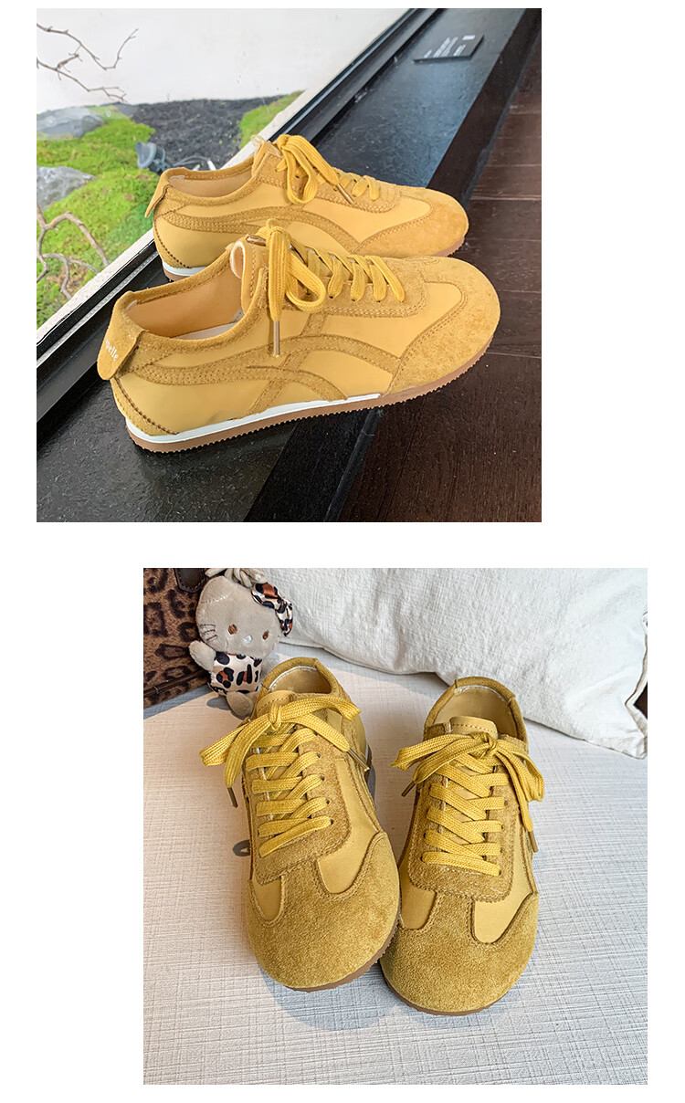 La Chapelle Women's Shoes, Versatile Soft-Soled Casual Shoes, Low-Top Simple Shoes for Women - XZX2213, Yellow, Size 36 17