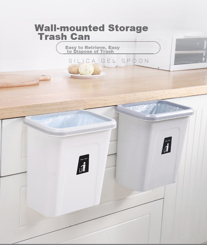 Meilixin Desktop Trash Can, 2.6L, Nordic Round Mini Trash Can, Japanese Simple Creative Garbage Bin, Yellow, 1 Pack 1