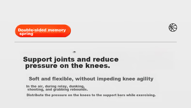 NAILEKESI N Sports Knee Pads Professional Knee Joint Protection Sleeve Basketball Meniscus Patella Equipment Gray One Pair L 6