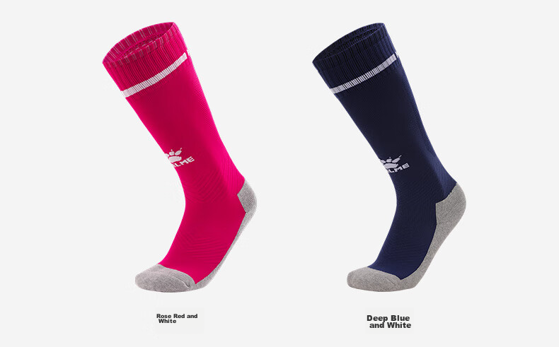 KELME Children's Soccer Socks, Long Training Socks, Non-Slip Breathable Professional Training Soccer Socks, Black And White 19